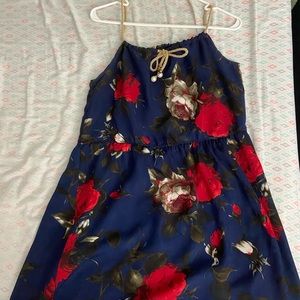 Blue floral dress